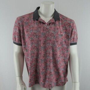 Rodd & Gunn Floral Print Polo Shirt Mens XL Sports Fit Red/Pink Cotton